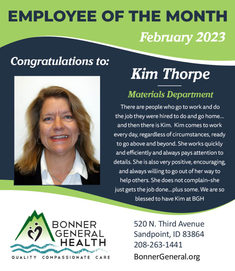 Employee of the month Bonner General Health