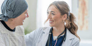 Cancer Patient and Doctor