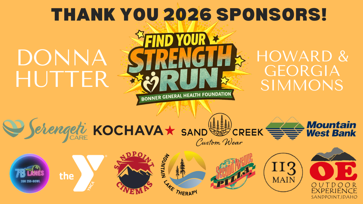Foundation Find Your Strength Sponsors 2026